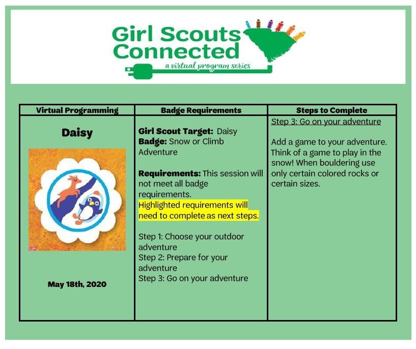 Badge Requirements _Daisy Snow or Climb Adv Badge Requirements _Daisy Snow or Climb Adv