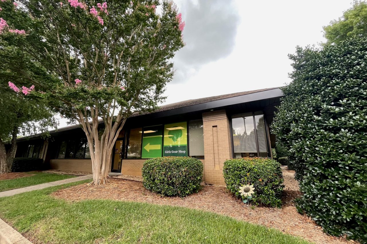 exterior shot of the Greenville Girlz Gear Shop