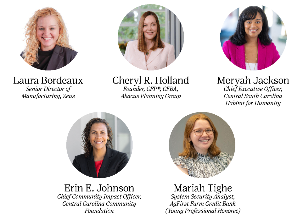 Headshots of Laura Bordeaux, Cheryl R. Holland, Moryah Jackson, Erin E. Johnson, MPH, and Mariah Tighe,